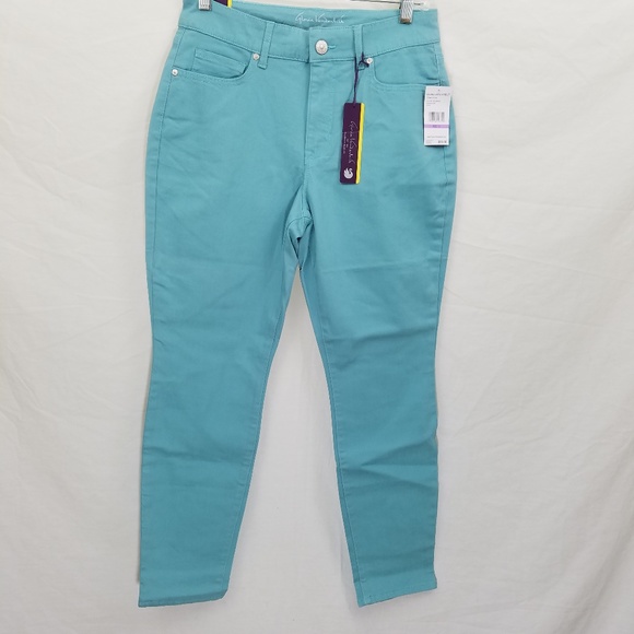 Gloria Vanderbilt Jessa Curvy Skinny Ankle Blue 8 - Picture 1 of 8